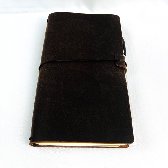 Handmade Refillable Leather Journal Traveler Diary Notebook 8.5 x 4.5 NWT - Picture 3 of 9